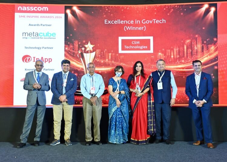 CSM Technologies wins ‘GovTech’ award at NASSCOM SME Inspire Awards 2026 event