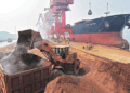 Multiple iron ore carriers active at Paradip Port