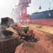 Multiple iron ore carriers active at Paradip Port